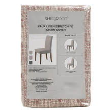 Stretch Faux Linen Dining Chair Covers (Set of 6)